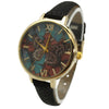 Olivia Pratt Faux Leather Butterflies Dial Women Watch