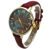 Olivia Pratt Faux Leather Butterflies Dial Women Watch