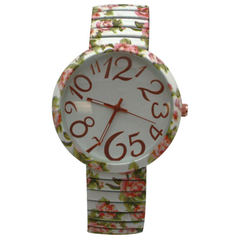 Olivia Pratt Floral Stretch Bold Numbers Women Watch
