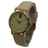 Olivia Pratt Textured Faux Leather Owl Face Women Watch