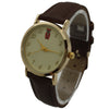 Olivia Pratt Textured Faux Leather Owl Face Women Watch