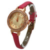 OLIVIA PRATT RHINESTONE SKINNY LEATHER STRAP WATCH