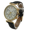 OLIVIA PRATT NAUTICAL STYLE STAINLESS STEEL LEATHER BAND 3-DIAL QUARTZ WATCH