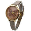 Olivia Pratt Thin Faux Leather Butterfly Face Women Watch