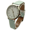 Olivia Pratt Stripped Pastel Colors Faux Leather Women Watch