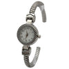 OLIVIA PRATT SILVER SIMPLE RIBBED CUFF WATCH
