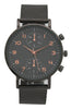 Olivia Pratt Mesh Two-Dial Buckle Strap Watch