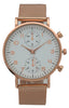 Olivia Pratt Mesh Two-Dial Buckle Strap Watch