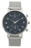 Olivia Pratt Mesh Two-Dial Buckle Strap Watch