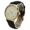 OLIVIA PRATT MOTHER OF PEARL ELEPHANT OUTLINE LEATHER STRAP WATCH