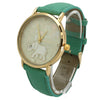 OLIVIA PRATT MOTHER OF PEARL ELEPHANT OUTLINE LEATHER STRAP WATCH