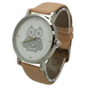 OLIVIA PRATT OWL LEATHER STRAP WATCH