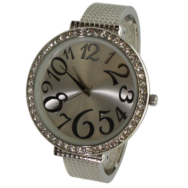 Olivia Pratt Big Round Face with Rhinestones Women Watch