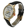 OLIVIA PRATT TALKING ABOUT CATS LEATHER STRAP WATCH
