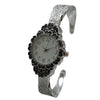 Olivia Pratt Elegant Flower Detailed Face Bangle Women Watch