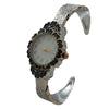 Olivia Pratt Elegant Flower Detailed Face Bangle Women Watch