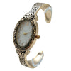 Olivia Pratt Oval Face Elegant Textured Bangle Women Watch