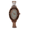 Olivia Pratt Oval Face Elegant Textured Bangle Women Watch
