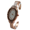 Olivia Pratt Oval Face Elegant Textured Bangle Women Watch