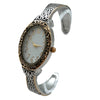 Olivia Pratt Oval Face Elegant Textured Bangle Women Watch