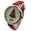 Olivia Pratt Faux Leather Christmas Themed Women Watch