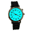 Olivia Pratt Luminous Dial Easy Read Medical Professionals Silicone Band Women Watch