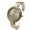 Olivia Pratt Round Face Rhinestone Bezel Soft Bangle Women Watch
