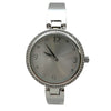 Olivia Pratt Round Face Rhinestone Bezel Soft Bangle Women Watch