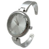 Olivia Pratt Round Face Rhinestone Bezel Soft Bangle Women Watch