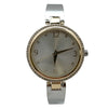 Olivia Pratt Round Face Rhinestone Bezel Soft Bangle Women Watch