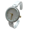 Olivia Pratt Round Face Rhinestone Bezel Soft Bangle Women Watch