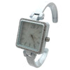 Olivia Pratt Square Face Thin Rhinestone Bezel Bangle Women Watch