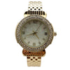 Olivia Pratt Round Face Rhinestone Bezel Bangle Women Watch