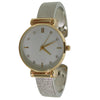 Olivia Pratt Every Day Textured and Rhinestone Metal Bangle Watch