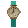 OLIVIA PRATT TEXTURED MINIMALIST FACE LEATHER STRAP WATCH