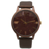 Olivia Pratt Faux Leather Solid Color Round Face Women Watch