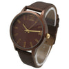 Olivia Pratt Faux Leather Solid Color Round Face Women Watch