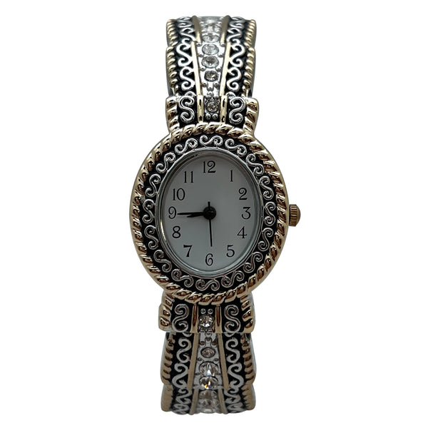 Olivia Pratt New Elegant Textured Bangle Women Watch