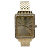 Olivia Pratt Square Face with Rhinestones Bangle Women Watch