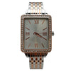 Olivia Pratt Square Face with Rhinestones Bangle Women Watch