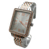 Olivia Pratt Square Face with Rhinestones Bangle Women Watch