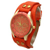 Olivia Pratt Faux Leather Cuff Solid Color Women Watch