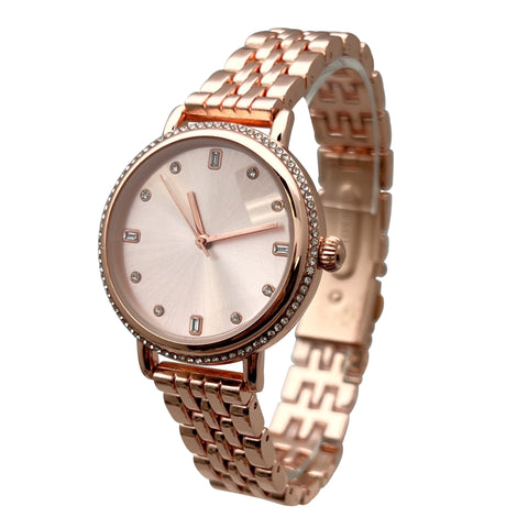Olivia Pratt Elegant Everyday Rhinestones Bezel Women Watch