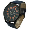 Olivia Pratt Denim Band Big Face and Numbers Men Watch