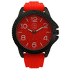 Olivia Pratt Silicone Solid Colors Sporty Everyday Men Watch