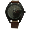 Olivia Pratt Minimalist Faux Leather Band Men Watch