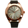 Olivia Pratt Minimalist Faux Leather Band Men Watch