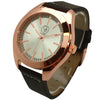 Olivia Pratt Minimalist Faux Leather Band Men Watch