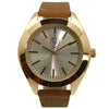 Olivia Pratt Minimalist Faux Leather Band Men Watch