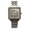 Olivia Pratt Small Square and Rhinestones Metal Band Women Watch